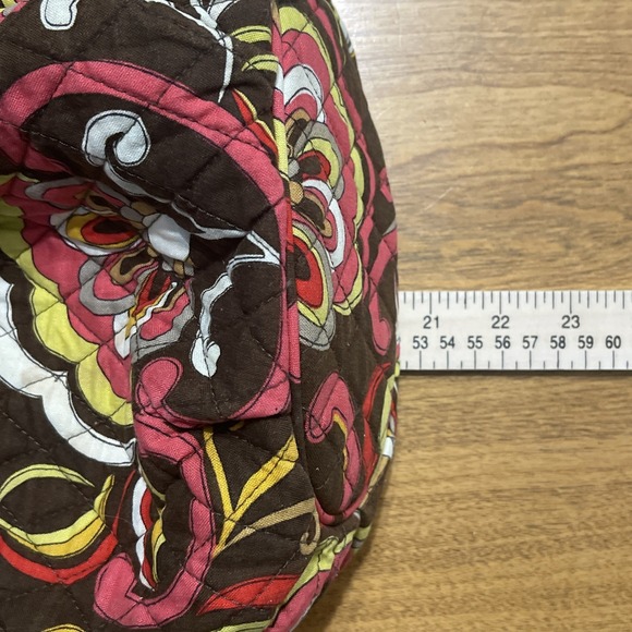 Vera Bradley Morgan Puccini Tote Bag Purse Hobo Brown Paisley Floral W / Wallet - Picture 12 of 14